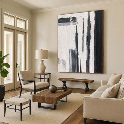 Large Custom Abstract Paintings with Textured Details for Bedroom & Office DTP367
