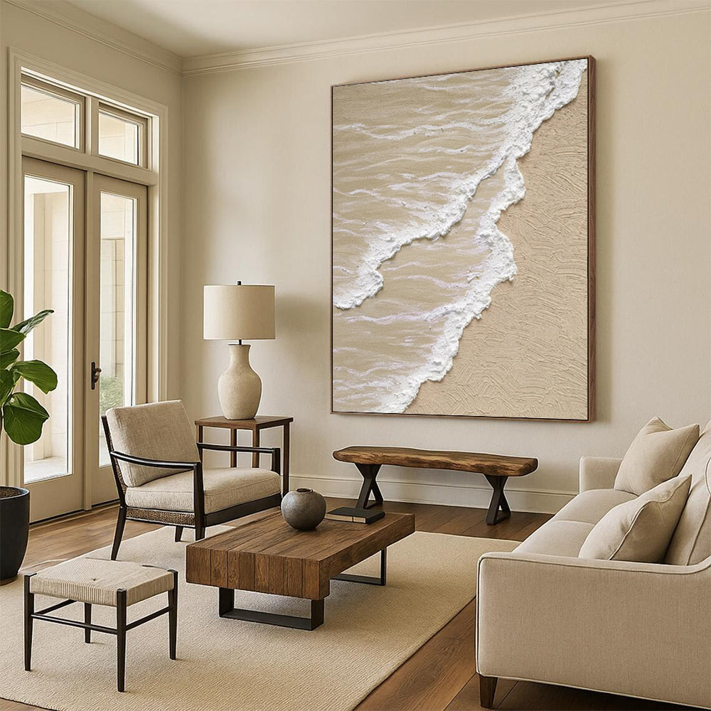 Expertly Designed Hand - Painted Textured Canvas Abstract for Office & Hotel Suite DKH1143