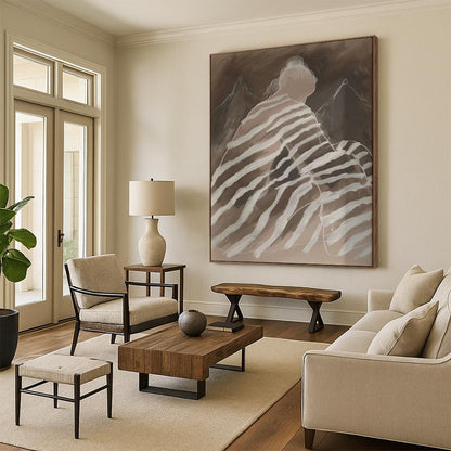 Textured & Artistic Abstract Canvas Art for Office & Bar LargeART2030