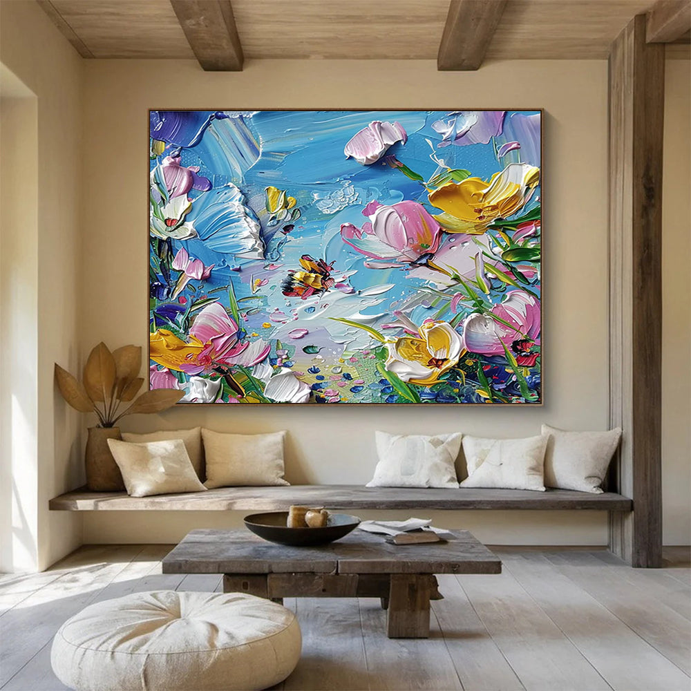 Aesthetically Pleasing Original Massive Textured Handmade Abstract Canvas for Interior Makeovers DKH834