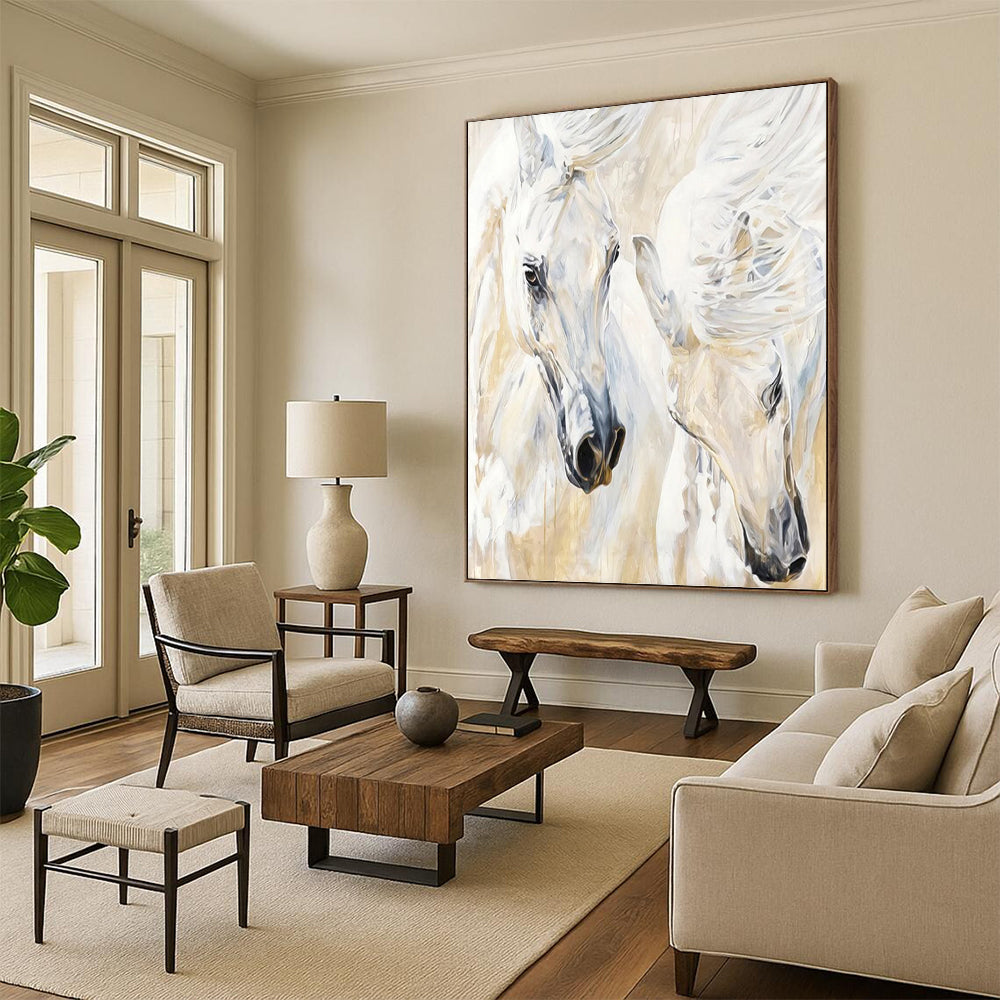 Custom Vertical Hand - Painted Large Abstract Canvas for Office and Entryway DKH1641