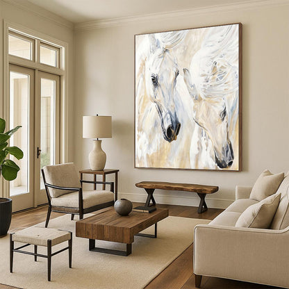 Custom Vertical Hand - Painted Large Abstract Canvas for Office and Entryway DKH1641