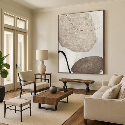 Exclusive Designer - Made Hand - Crafted Textured Canvas Abstract for Hallway & Entryway DKH1121