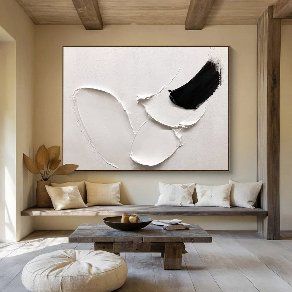 Inviting Large Abstract Canvas with Warm Textured Tones for Bar & Entryway DKH909
