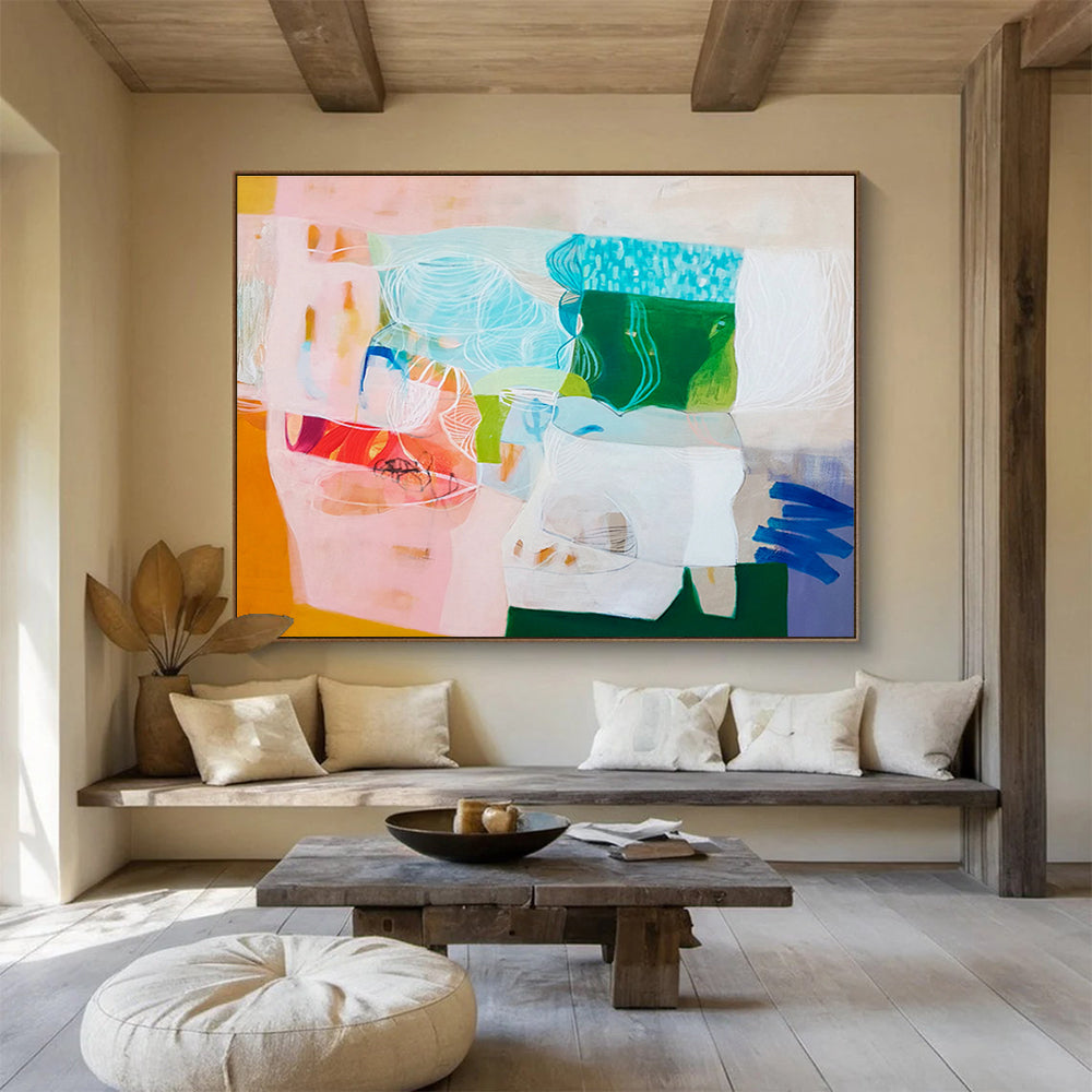 Bespoke Large Abstract Wall Decor for Hotel Suite DKH054