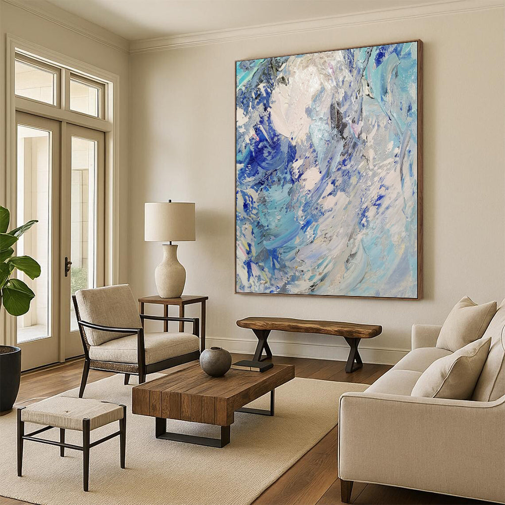 Chic Hand - Painted Textured Abstract Art for Bar & Dining Room DKH1288