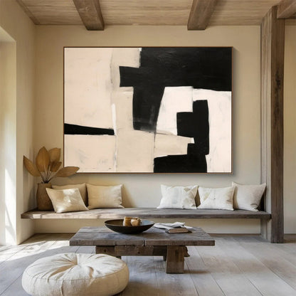 Monochrome Geometric Abstract - Sleek Office Decor DLZ071