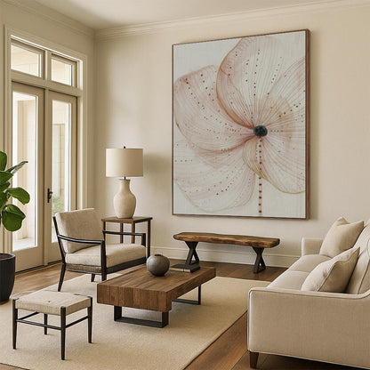 Large-Scale Custom Hand-Painted Abstract Art for Dining Room & Hotel LargeART1926