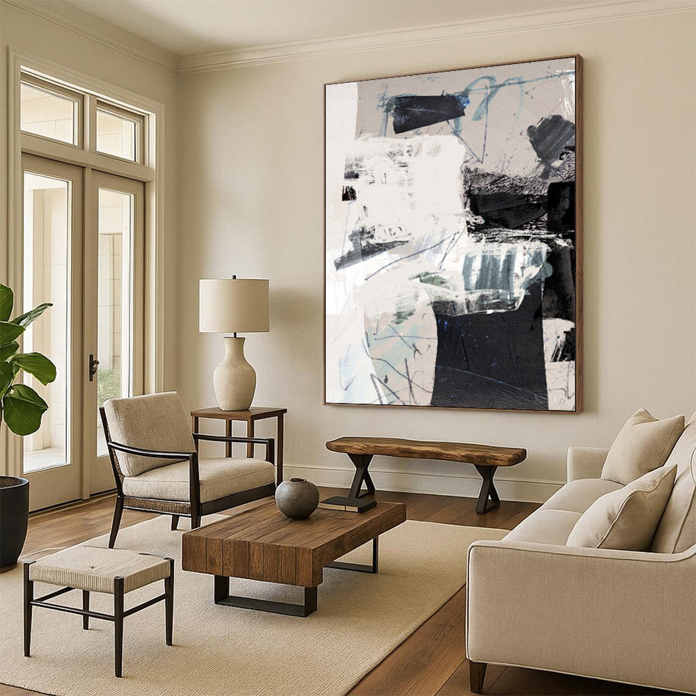 Big-Scale Hand-Painted Abstract Art: Custom, Textured, and Exclusive DTP194