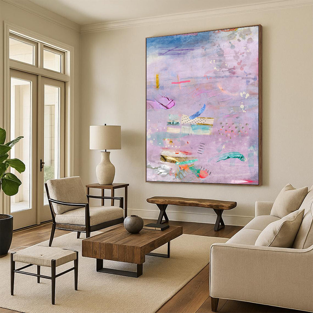 Hand-Painted Personalized Abstract Painting for Office & Bar LargeART1855
