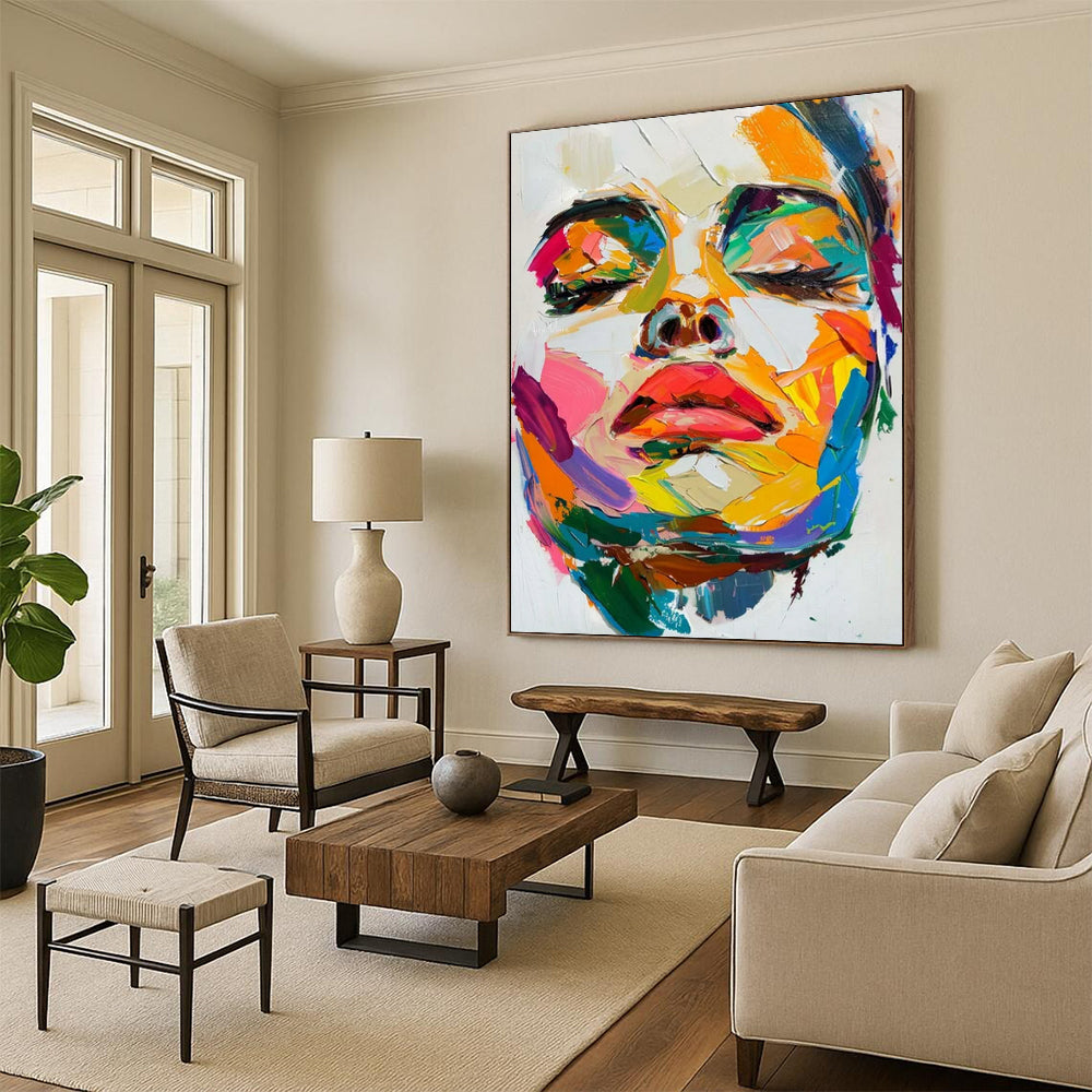 Monumental-Sized Hand-Painted Abstract Art for Bedroom & Relaxation Alcove LargeART2244