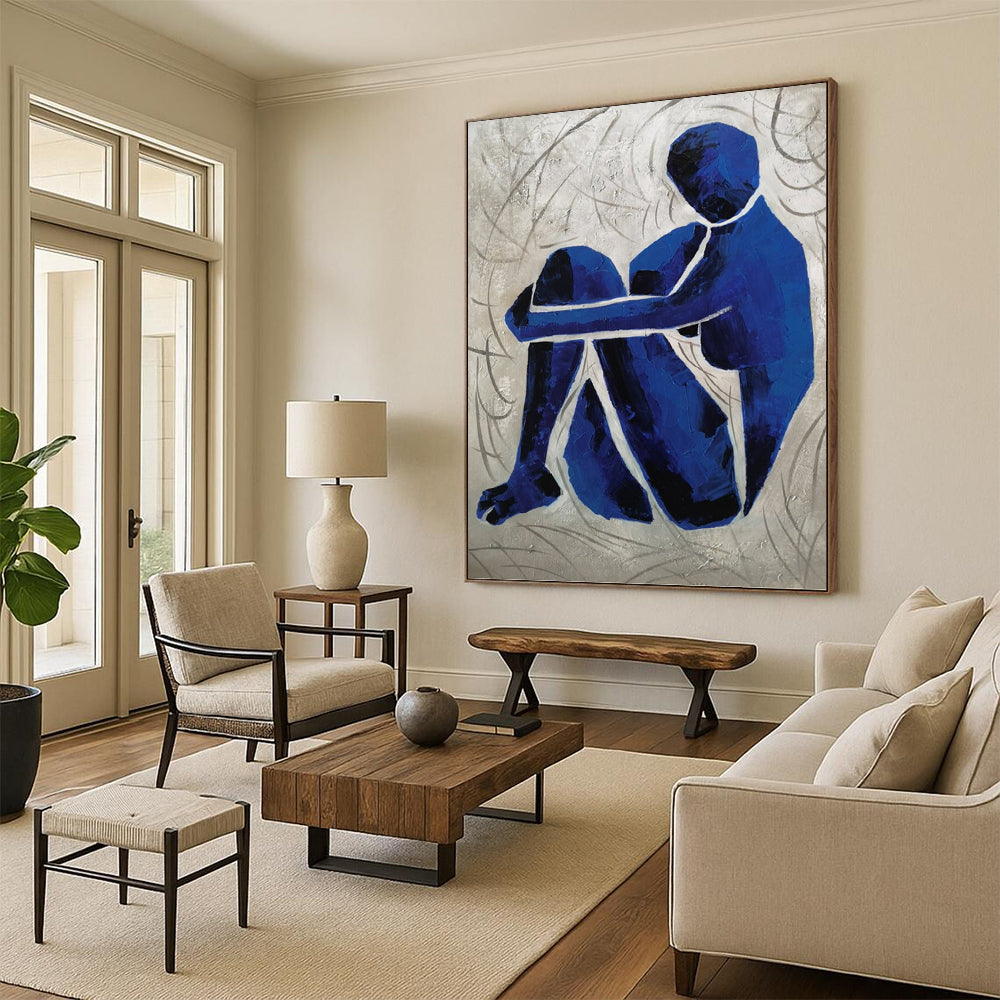 Elevated - Reach Vertical Hand - Painted Custom Abstract Overture (with Intricate Textures) for Hallway and Entryway DKH1569