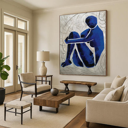 Elevated - Reach Vertical Hand - Painted Custom Abstract Overture (with Intricate Textures) for Hallway and Entryway DKH1569