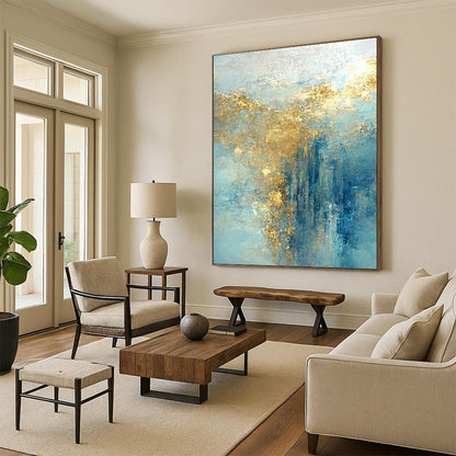 Super - Vast Hand - Painted Textured Custom Abstract Gemstone for Living Room and Hotel DTP063