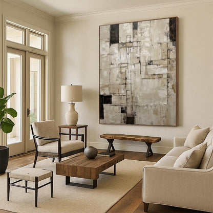 Spirited Hand - Painted Textured Abstract for Office & Entryway DKH1315