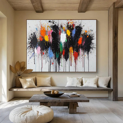 Bold Color Splash Abstract - Modern Living Room or Office Statement DLZ193