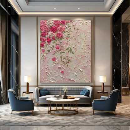 Custom Hand-Painted Abstract Painting for Bedroom & Hotel Meeting Pods LargeART1450