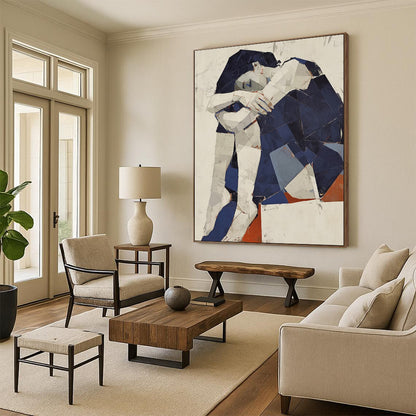 Vibrant & Colorful Hand-Painted Custom Abstract Painting for Bar & Living Room LargeART1980