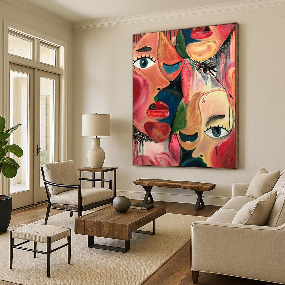 Vast Hand-Painted Abstract Art for Office Breakout Space & Lounge LargeART2235