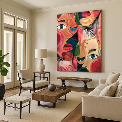 Vast Hand-Painted Abstract Art for Office Breakout Space & Lounge LargeART2235