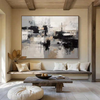 “Mystic Reflections” Giant Abstract Canvas for Bedroom & Entryway DKH335