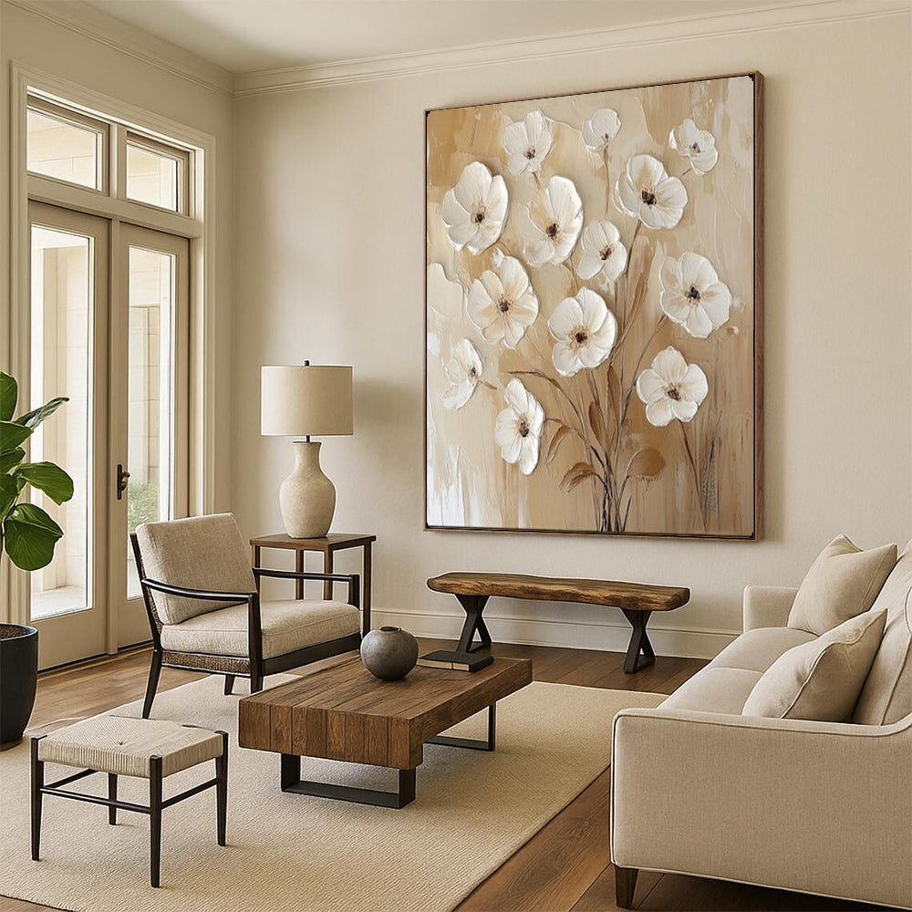 Artisan-Made Large-Scale Textured Canvas for Office & Hotel LargeART2155