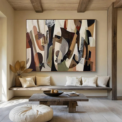 Vast Hand - Painted Textured Abstract Wall Decor for Bedroom & Hallway DKH621