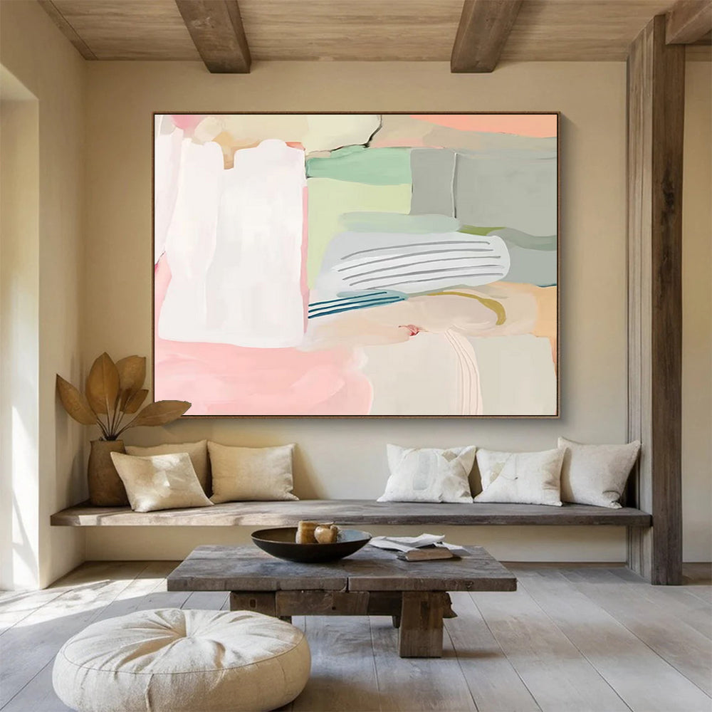 Large - Format Abstract Painting for Dining & Office DKH412