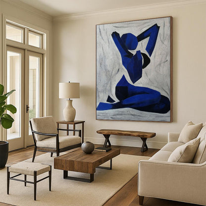 Tall - Formed Vertical Hand - Painted Textured Custom Abstract Ballad for Hotel and Dining Room DKH1568