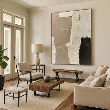 Artfully Engineered Hand - Crafted Textured Canvas Art for Bedroom & Bar DKH1161