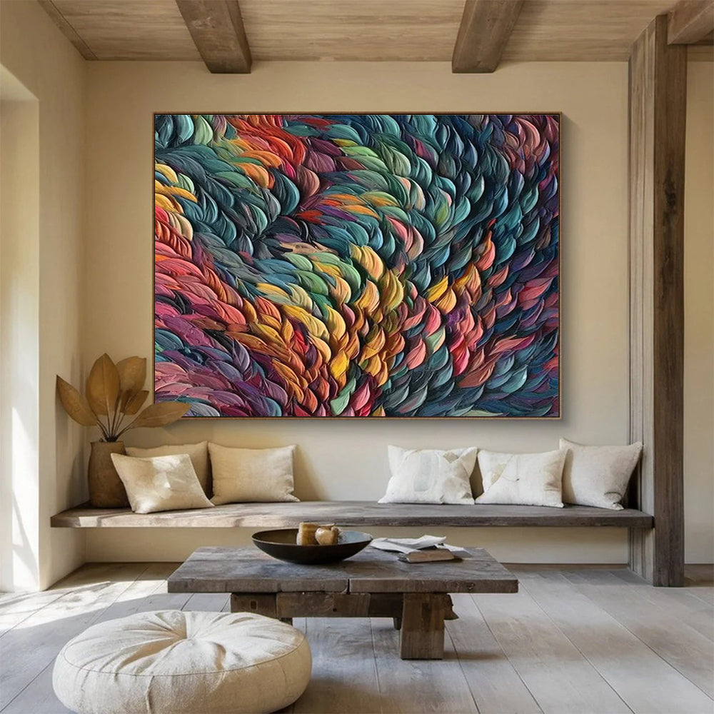 Distinguished Original Grand Textured Hand - Applied Abstract Canvas for Focal Statements DKH857