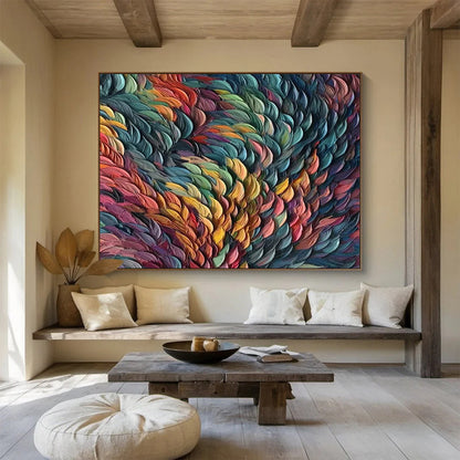 Distinguished Original Grand Textured Hand - Applied Abstract Canvas for Focal Statements DKH857