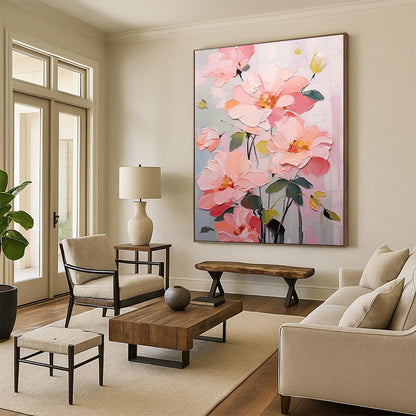 Custom Hand-Painted Abstract Mural for Office & Bar LargeART1905