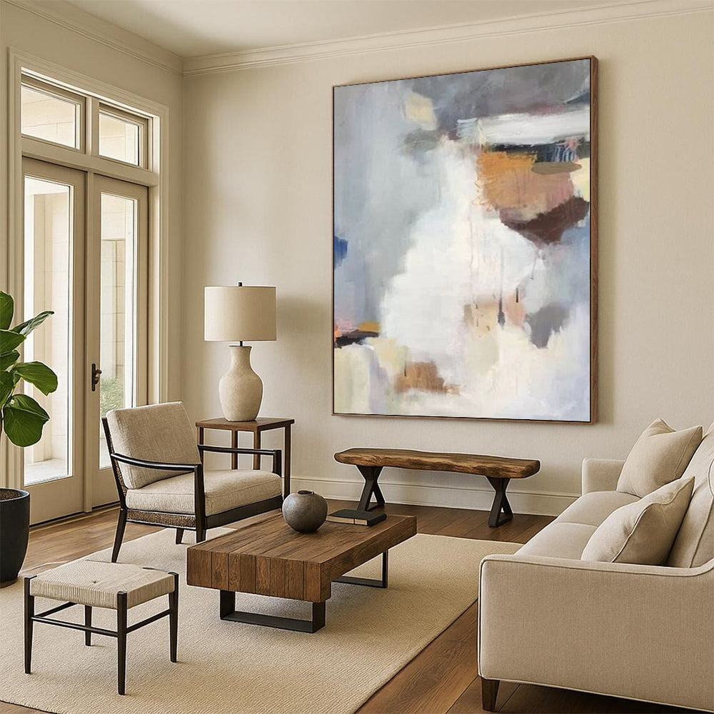Whimsical Textured Abstract Wall Art for Hallway & Entryway DKH0956