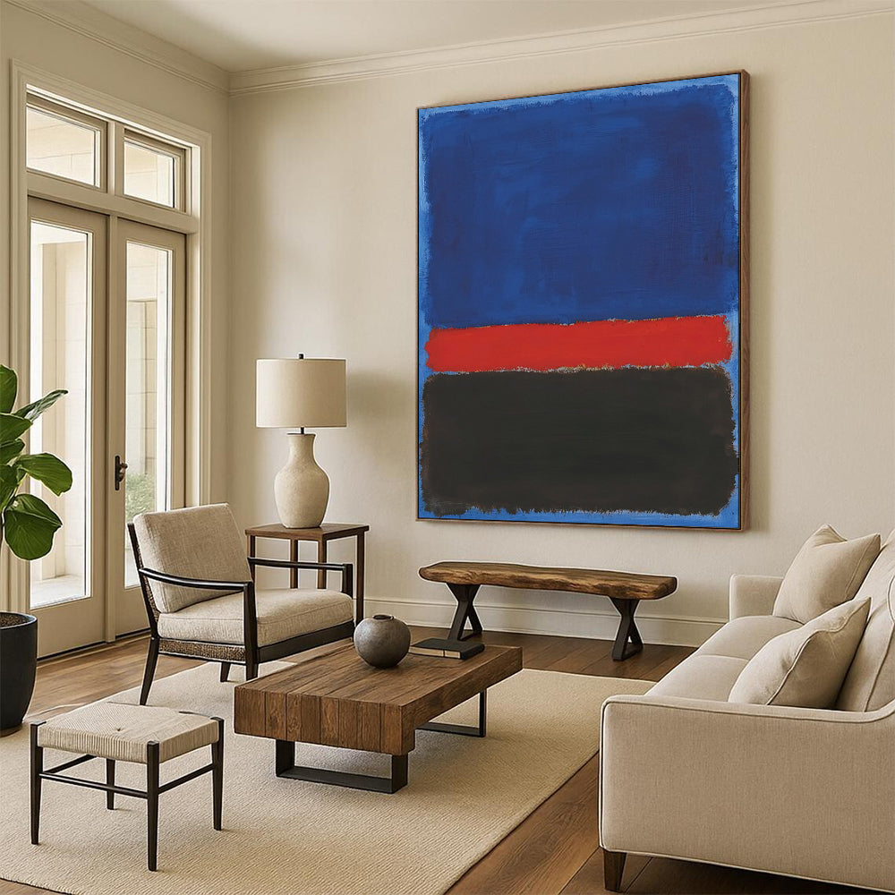 Dramatic & Intense Custom Hand-Painted Abstract Painting for Office & Hotel LargeART1954