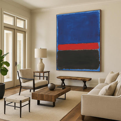 Dramatic & Intense Custom Hand-Painted Abstract Painting for Office & Hotel LargeART1954