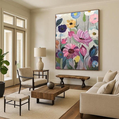 Large-Scale Textured Abstract Wall Art for Bedroom & Hallway LargeART2099