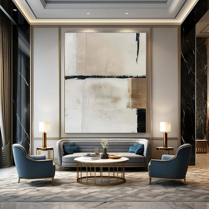 Hand-Painted Bespoke Abstract Canvas for Dining Room & Hotel LargeART1475