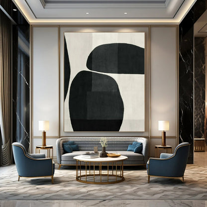 Hand-Painted Personalized Abstract Canvas for Dining Room & Hotel Business Lounges LargeART1448