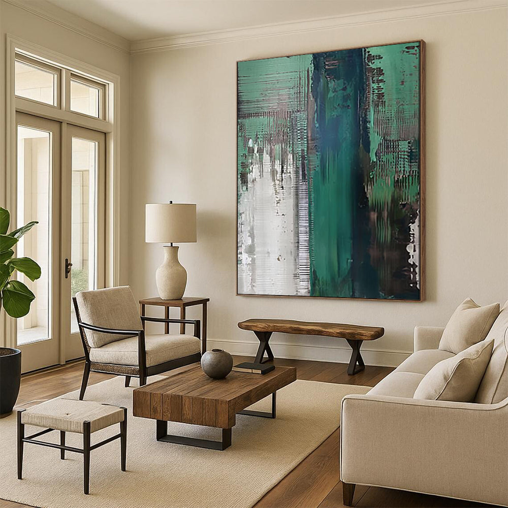 Rustic & Textured Abstract Canvas Art for Bedroom & Hallway LargeART2021