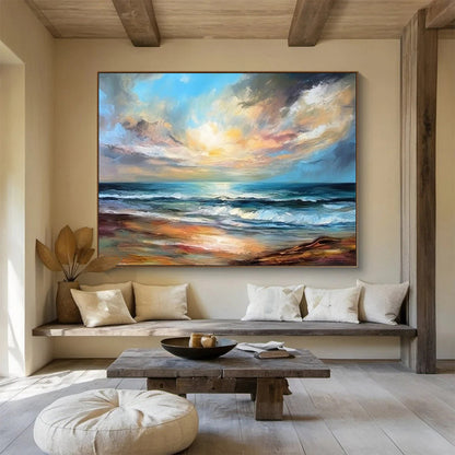 Peaceful Large - Format Abstract Painting for Bedroom & Hallway LargeART1595