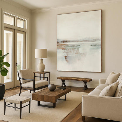 Custom Handmade Abstract Paintings: Big Sizes, Textured Details for Bedroom & Hallway DTP225
