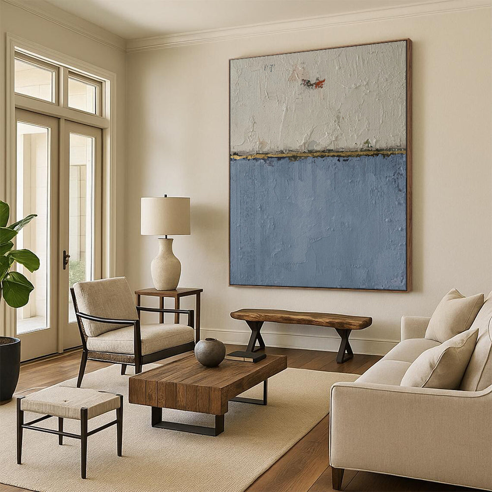 Radiant & Glowing Hand-Painted Custom Abstract Painting for Living Room & Dining Room LargeART1967