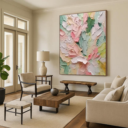 Elegant Hand - Painted Textured Abstract Canvas for Hallway & Living Room DKH1397