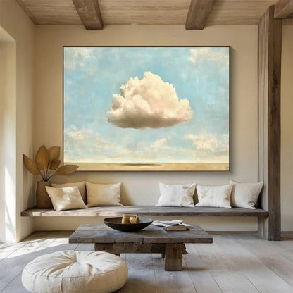 “Lonely Cloud” - Blue, White, Cloud, Landscape Painting On Canvas HB0753