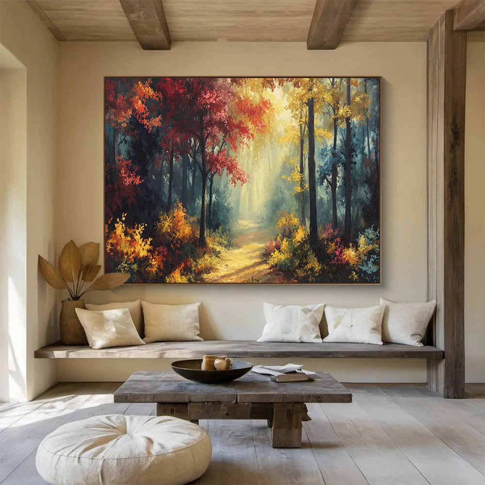 Luxurious Original Grandiose Textured Hand - Painted Abstract Mural for Immersive Spaces DKH821