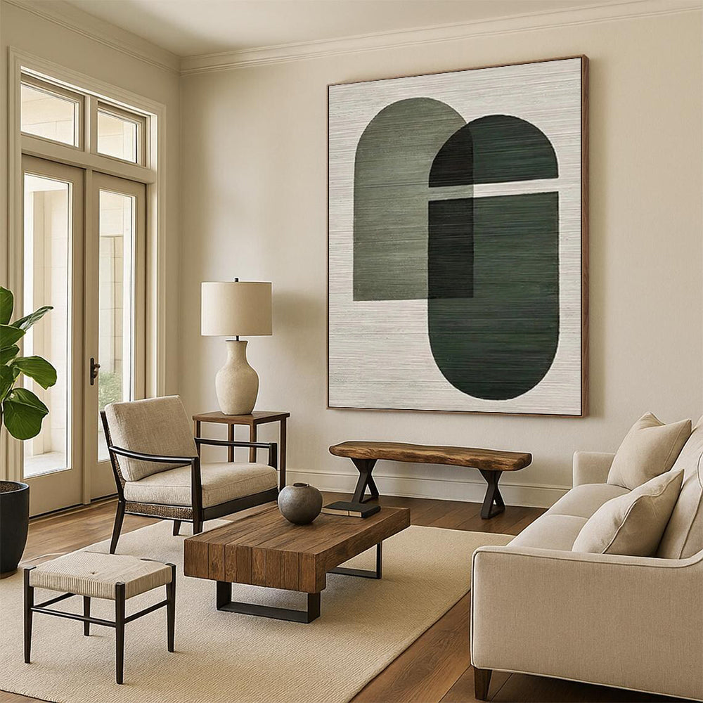 Expertly Designed Hand - Painted Textured Canvas Mural for Office & Entryway DKH1131