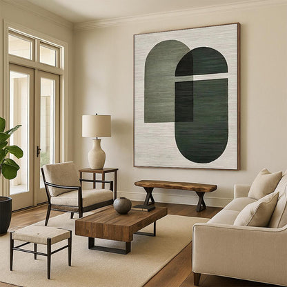 Expertly Designed Hand - Painted Textured Canvas Mural for Office & Entryway DKH1131