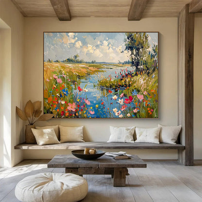 Bold Original Giant Textured Hand - Painted Abstract Wall Art for Impactful Decor DKH833