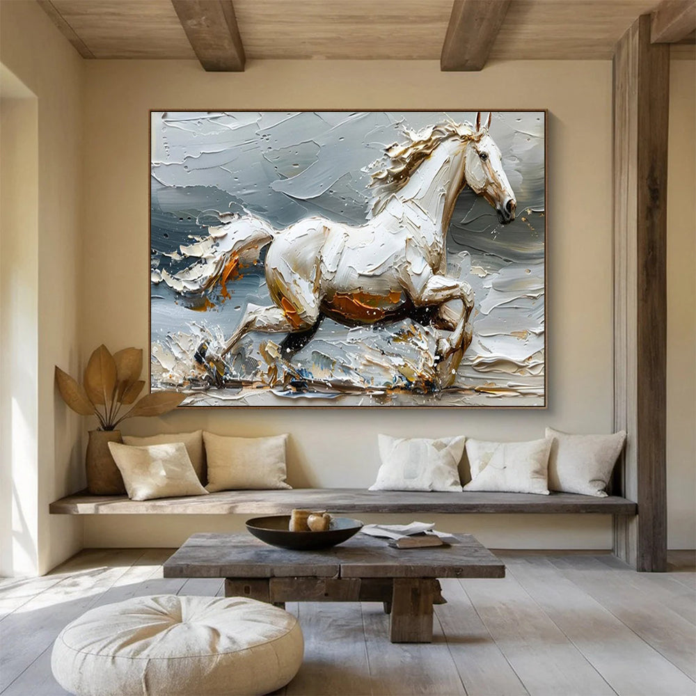 Grand Original Textured Hand - Crafted Abstract Artwork for Prestigious Interiors DKH812